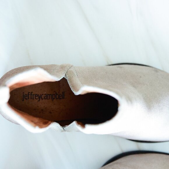 JEFFREY CAMPBELL tan suede cutout bootie size 8.5 - Picture 8 of 9